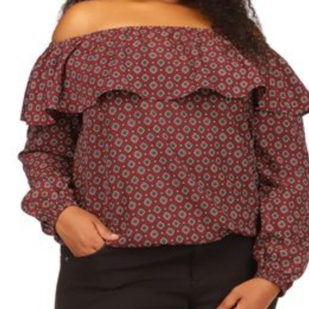 MICHAEL KORS OFF THE SHOULDER TOP SIZE 3X